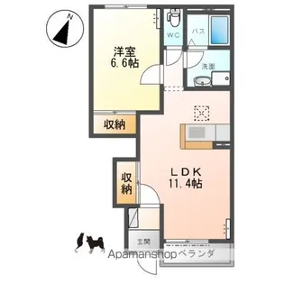 ジェム フォレスト【1階】の間取り