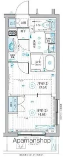 ブライズ二子新地【2階】の間取り