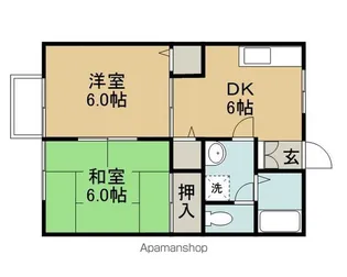 セジュール喜田村【2階】の間取り