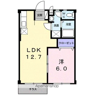 リベルテ秋【1階】の間取り