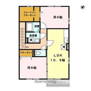 メゾンエール【201号室】の間取り