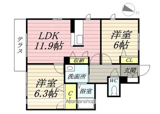 シャイン【1階】の間取り