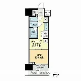 ライオンズ東京三ノ輪ミレス【9階】の間取り