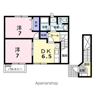 シャン.ド.フルール【2階】の間取り