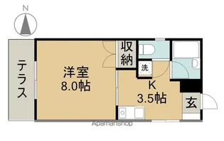 グラスペリアⅡ【1階】の間取り