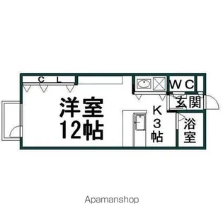 パセオ常盤B【2階】の間取り