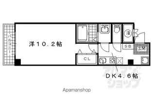 浜大津ヒルズ【604号室】の間取り