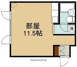 レジデンスピース(レジデンスピース)【102号室】の間取り