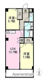 みどりハイツ半田【201号室】の間取り