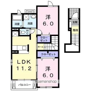 ル・シエル PART.2【2階】の間取り