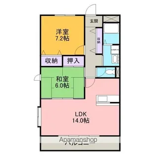 ディアコート井内【402号室】の間取り