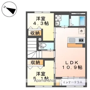 ボヌール・ハルル【2階】の間取り