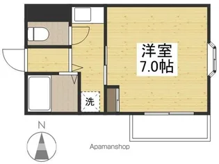 コスモクイーン鹿田【2階】の間取り