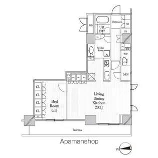 JP NOIE 恵比寿西【3階】の間取り