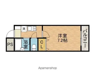エアフォルク沢良宜【1階】の間取り