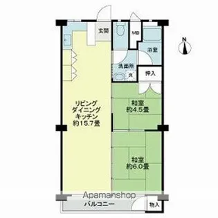 新森小路コーポ【9階】の間取り