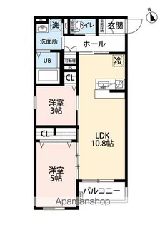robot home 箱崎宮前Ⅱ【3階】の間取り