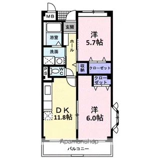 ベルラン88【4階】の間取り