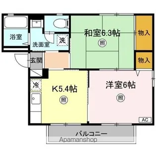 ガーデンコート C【2階】の間取り