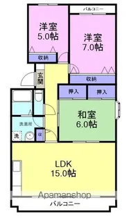 バロールK&Y B棟【3号室】の間取り