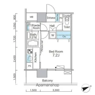 パークフラッツ芝浦【4階】の間取り