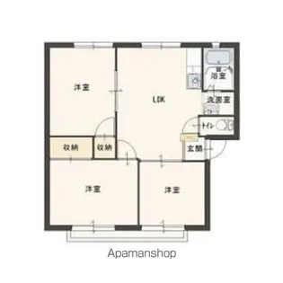 ハーモニーハイツⅡ【202号室】の間取り