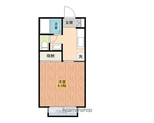 福井県敦賀市中央町1丁目【アパート】の間取り
