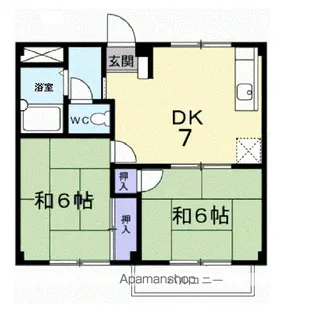 シティハイツすずき【2階】の間取り