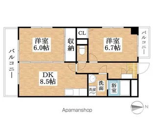 ダイナリッチ水野【205号室】の間取り