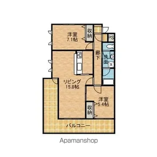 アーバニズムM11【111号室】の間取り