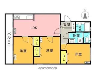 北浦和住宅3号棟【101号室号室】の間取り