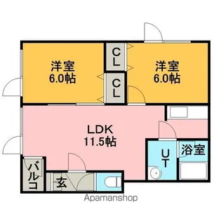 サウスヴィラA棟【2階】の間取り