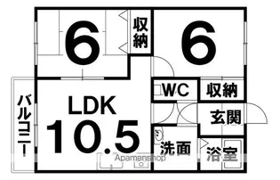 コーポピュア【101号室】の間取り