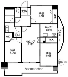 エスバイエルマンション石山【1206号室】の間取り