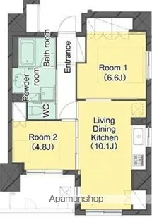 HF若松河田レジデンス【4階】の間取り