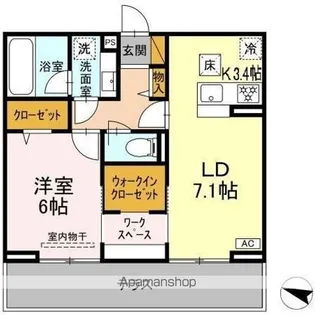 リシェスみのり台 A・B・C C棟【1階】の間取り