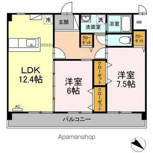 CREST TENMA【1階】の間取り