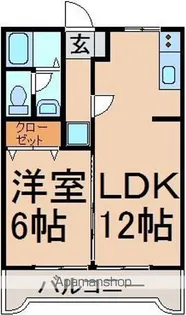 ハイツニューパリア【1階】の間取り