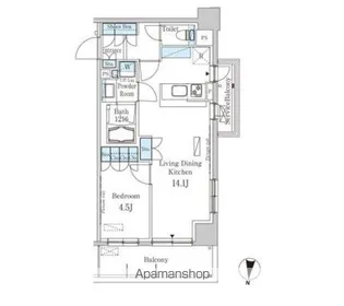 パークアクシス東高円寺【6階】の間取り