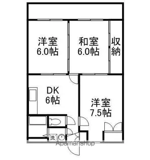 ハッピーハイム【305号室】の間取り