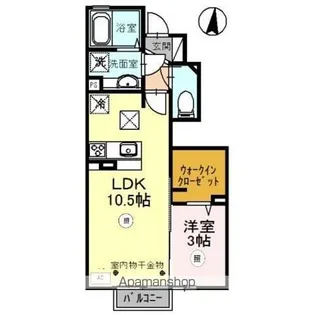 F. エミール【1階】の間取り