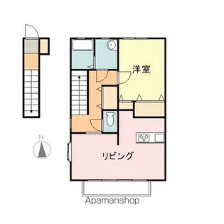 レッズ 熊谷【202号室】の間取り