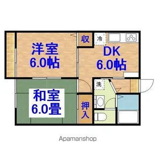 エンジェルハイツ東部台 B棟【103号室】の間取り