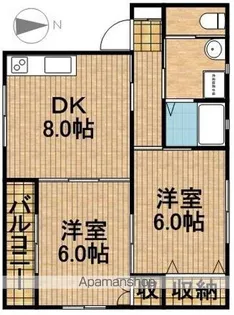 ニューショーワハイツⅡ【2階】の間取り
