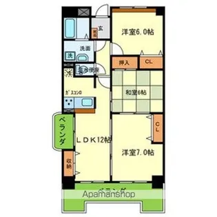 サンダモン北勘【2階】の間取り