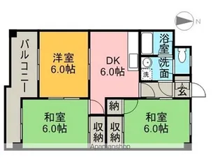 船木ハイツ2【1階】の間取り