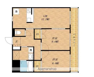 ノーブルコート長浜【103号室】の間取り