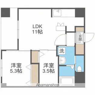 サンブライト今里【309号室】の間取り