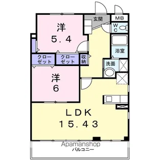WEALTH CRANE【4階】の間取り
