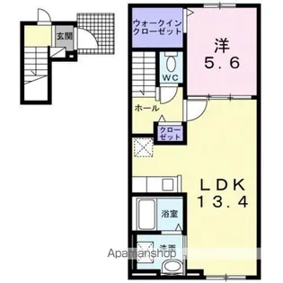 ラ・メール・ブルーⅠ【2階】の間取り
